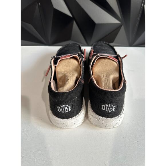 Hey Dude Womens Wendy Funk Jersey Black Pink Slip On Shoes Size 7 - Picture 7 of 13